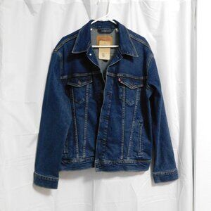 Men's Levi Blue Denim Trucker Jacket - L - NWT